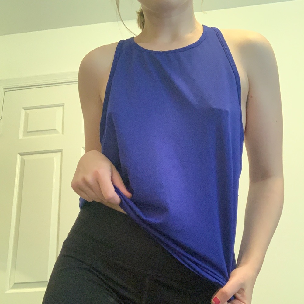 Victoria secret active navy racer back jersey tank